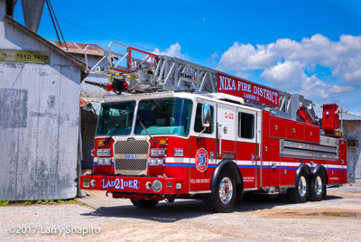 Nixa Fire Department MO fire truck KME Predator AerialCat ladder truck fire truck Larry Shapiro photographer shapirophotography.net #larryshapiro